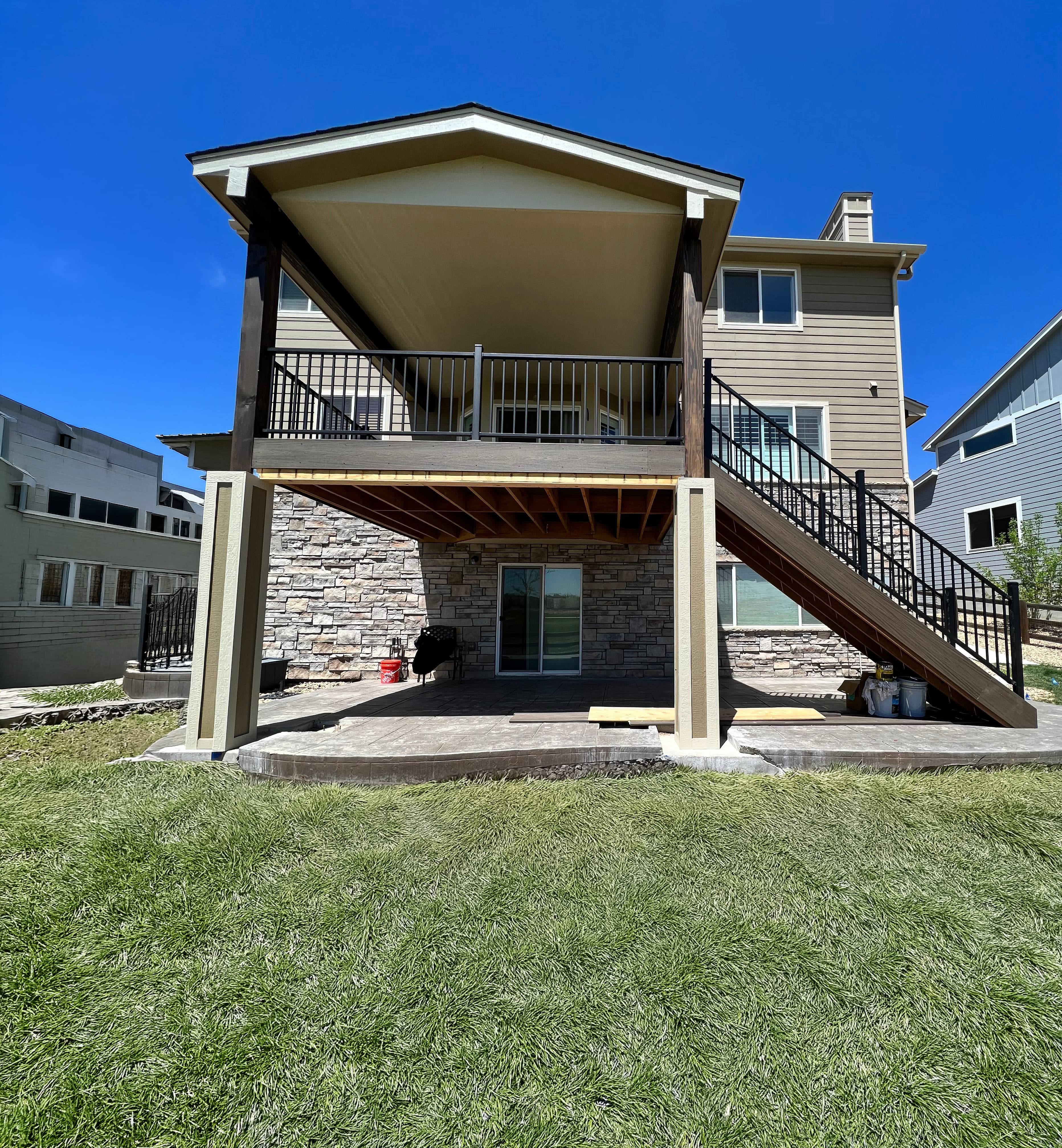 Covered Deck & Entertainment Patio — exterior project by BDT Construction in Earie - CO